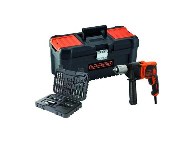 Bušilica BLACK&DECKER, 850W, vibraciona, set+kutija