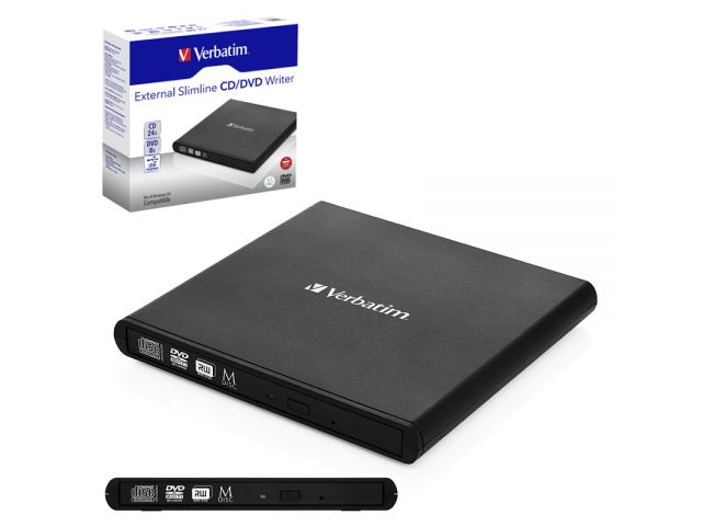 DVD pisač VERBATIM Slimline, M-Disc kompatibilan, USB 2.0, crni 