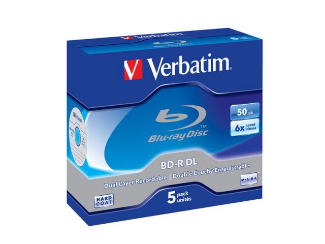 DVD medij Blu-Ray VERBATIM BD-R DL 6× 50GB 5 pack JC (Double Layer)
