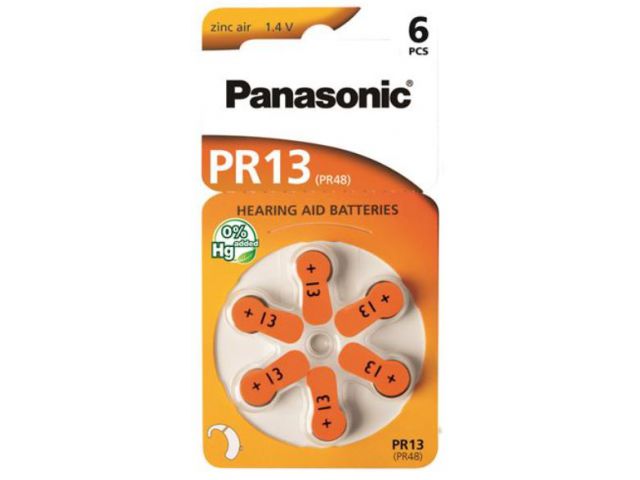Jednokratna baterija PANASONIC PR13L, Zinc Air, 6 kom.