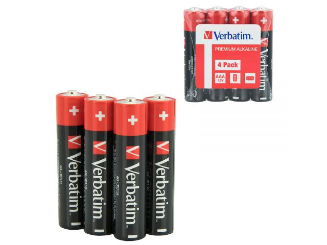 Jednokratna baterija VERBATIM AAA Premium, 4 kom.