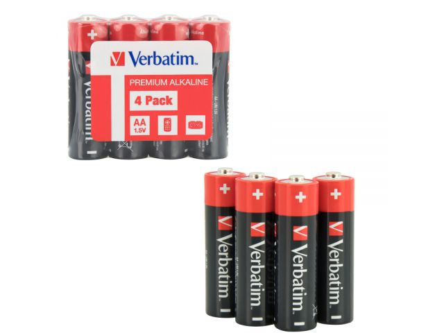 Jednokratna baterija VERBATIM AA Premium, 4 kom.