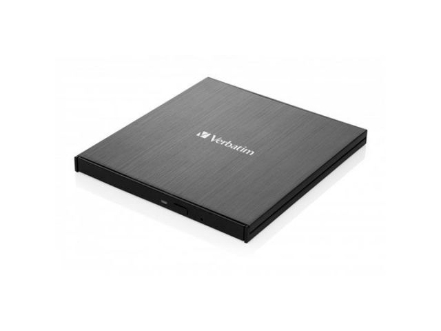 DVD pisač VERBATIM Slimline, eksterni, M-Disc kompatibilan, USB 3.2/USB-C, crni