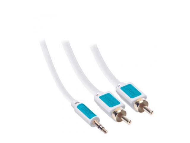 Audio kabel G&BL 6737 3.5mm(m) na 2×RCA(m), 1.5m, bijeli