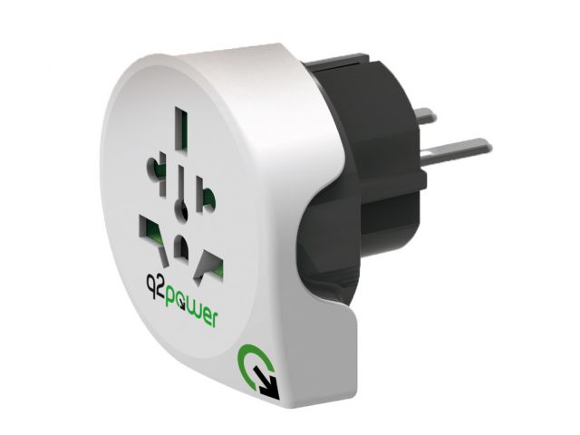 Putni adapter Q2 POWER, EU, bijeli