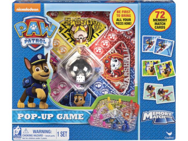 Društvena igra PAW PATROL, Pop up game + memo