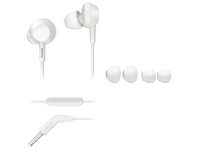 Slušalice + mikrofon PHILIPS TAE4105WT/00, bijele, žične, 3.5mm