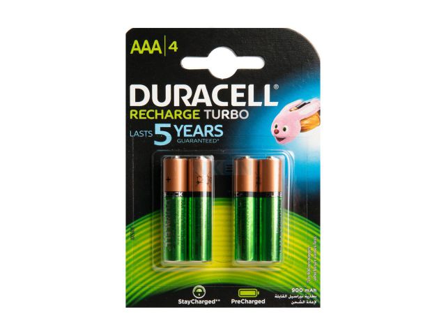 Punjiva baterija DURACELL Dural AAA 900mAh, 4 kom.
