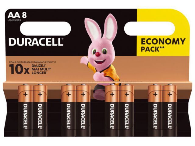 Jednokratna baterija DURACELL BASIC AA, 8 kom.