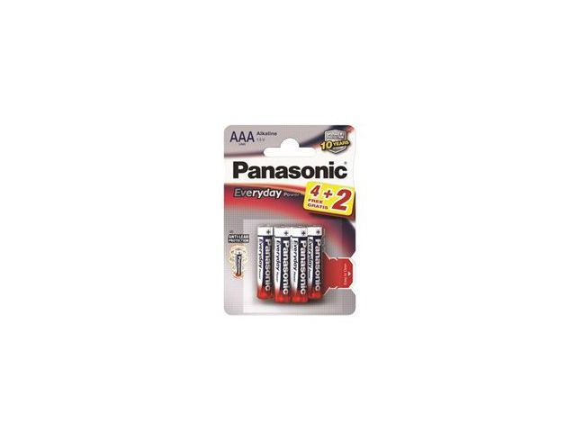 Baterije PANASONIC LR03EPS/6BP 4+2F, 6xAAA