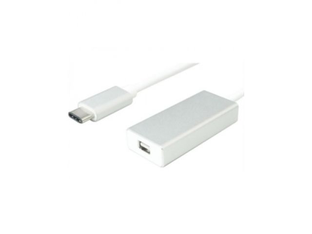 Video adapter ROLINE USB-C 3.2(m) na DisplayPort Mini DP(ž) v1.2, 0.1m, bijeli