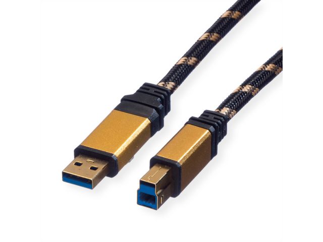 Data kabel ROLINE GOLD USB3.0 kabel TIP A/B M/M, 1.8m