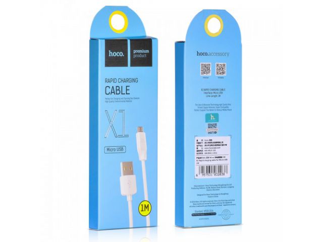 Kabel HOCO USB na MicroUSB Rapid Charging X1, 1m,  bijeli