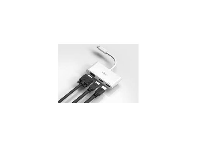 USB-C HUB D-LINK DUB-V310, 3 u 1, USB-C na 1x DP, 1x VGA, 1x HDMI