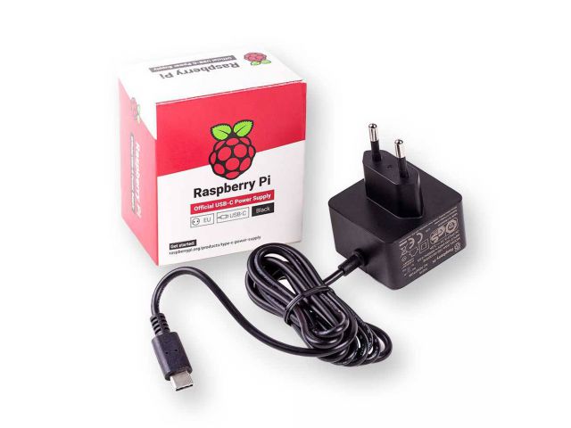 Strujni adapter RASPBERRY PI, za model 4 USB-C 15.3W,5.1V, 3.0A, crni, original, EU Plug 