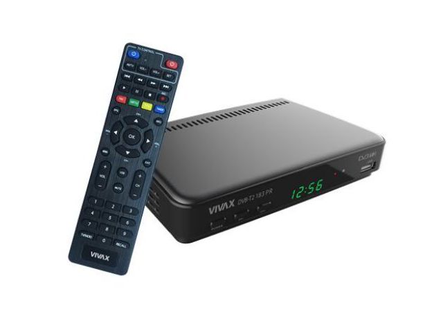 Digitalni prijemnik VIVAX IMAGO 183 PR, DVB-T2, H.265/H.264, HDMI, SCART, programabilni daljinski