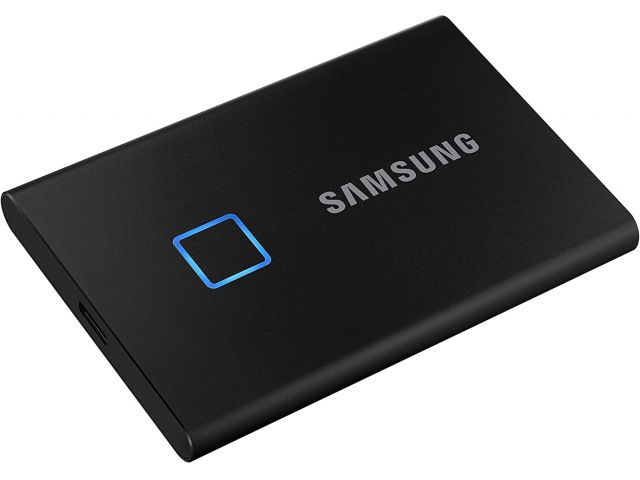 Eksterni SSD disk, 1 TB, SAMSUNG T7 Touch, USB 3.2 Gen2 (USB Type-C), fingerprint security, crni, MU-PC1T0K