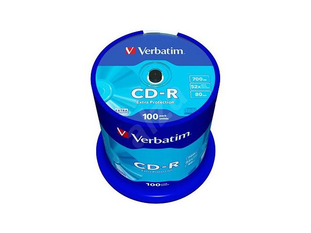 CD-R medij VERBATIM DataLife, 80 min, 700 MB, 52x, 100 kom, spindle