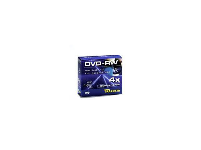 DVD-RW medij TRAXDATA, 4.7 GB, 4x, 5 kom, kutija