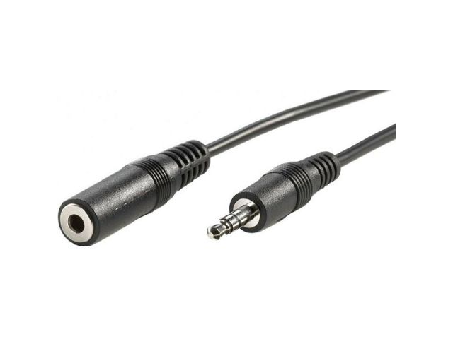 Audio kabel ROLINE 3.5mm(m) na 3.5mm(ž), 3m, produžni, crni