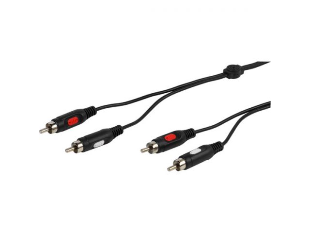 Audio kabel VIVANCO 46014 2xRCA(m) na 2xRCA(m), 5m, crni