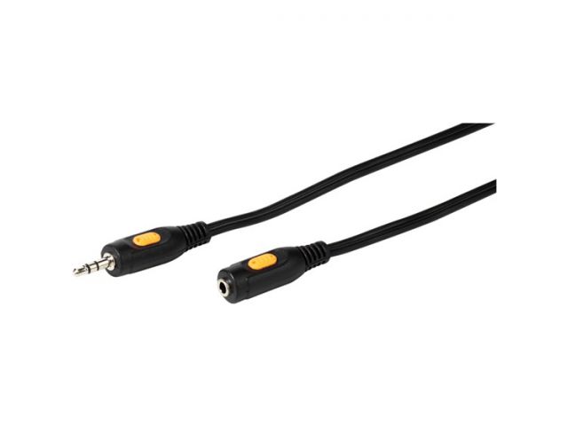 Audio kabel VIVANCO 46057, 3.5mm M na 3.5mm Ž, produžni, 5m, crni