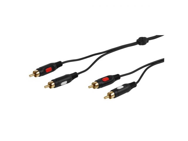 Audio kabel VIVANCO 46010, RCA M x2 na RCA M x2, 1.5m, pozlaćeni