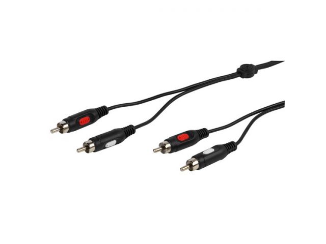 Audio kabel VIVANCO 46013 2xRCA(m) na 2xRCA(m), 2.5m, crni