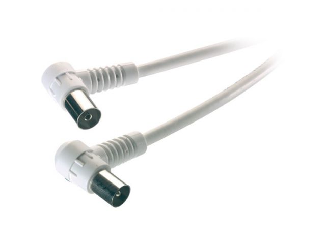 Antenski kabel VIVANCO 48033, antenski coax na coax, kutni, 1.5m, bijeli