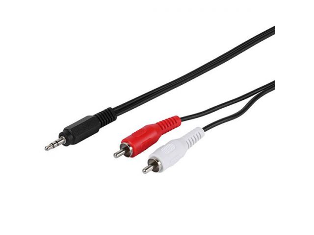 Audio kabel VIVANCO 19720 2xRCA(m) na 3.5mm(m), 5m, crni