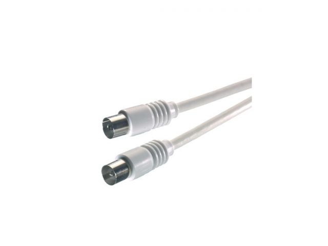Antenski kabel VIVANCO 19321, antenski coax na coax, 5m, bijeli