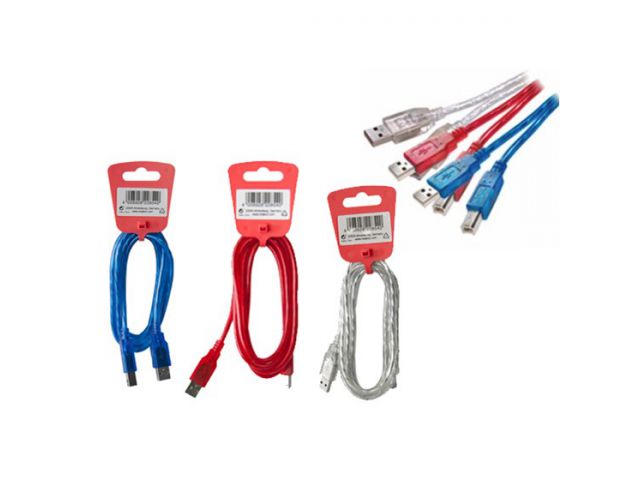 Kabel VIVANCO 22854, USB A na USB B, za printer, 3 boje, 1.5m