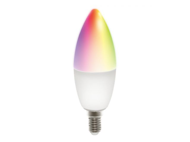 Pametna žarulja DELTACO, E14, LED, candle, 5W, 2700K-6500K, prigušivanje, bijelo svjetlo i boja, WiFi