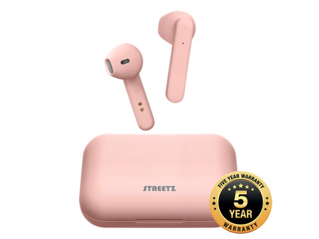 Bluetooth slušalice STREETZ TWS-106, mikrofon, Bluetooth, TWS, roze