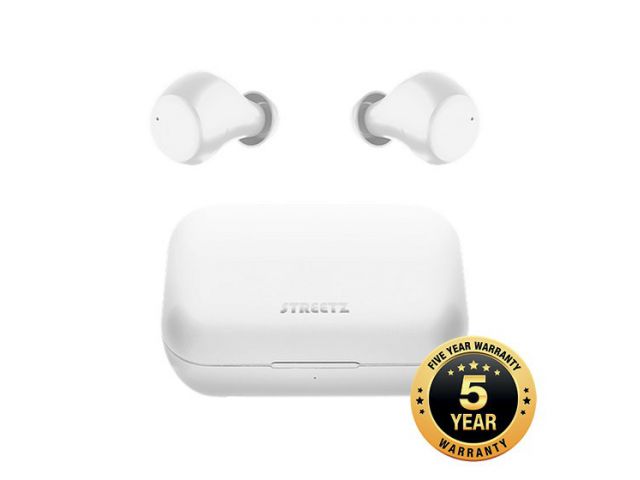 Bluetooth slušalice STREETZ TWS-1111, mikrofon, Bluetooth 5.0, TWS, bijele