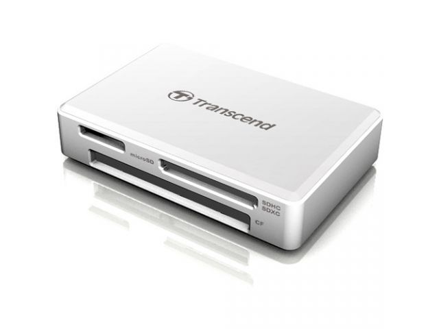 Čitač memorijskih kartica TRANSCEND RDF8W2, USB 3.1 Gen1, SD/microSD/CompactFlash, bijeli