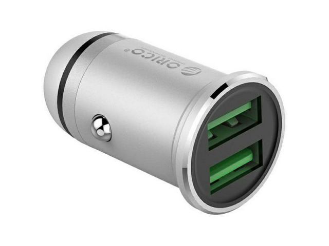 Auto punjač ORICO USB, 2 porta, aluminium, srebrni (ORICO UPI-2U)