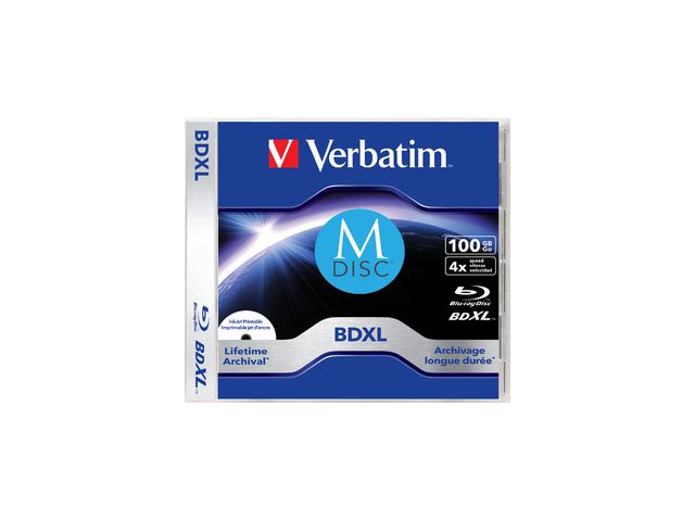 Blu-Ray medij VERBATIM M-Disc BD-R SL, 25 GB, 4x, 3 kom, single layer, Matt silver
