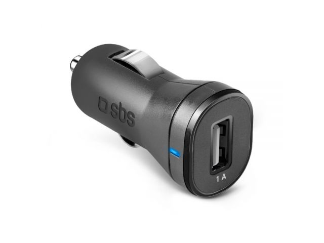 Auto punjač SBS MINI 12/24V 1000 mAh s 1 USB izlazom, crni
