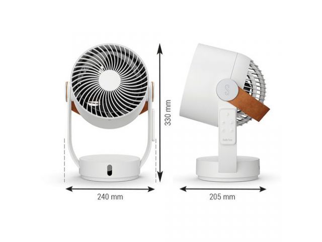 Ventilator STADLER FORM Leo, 3D način osciliranja zraka, daljinski upravljača, 18W, jačina do 617 m3/h