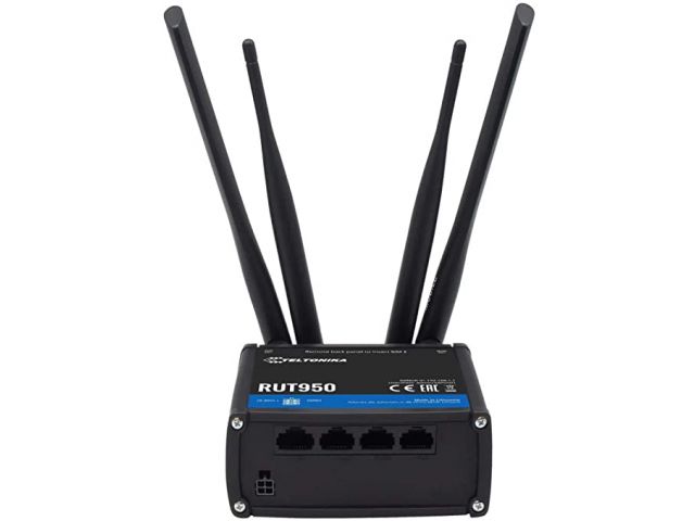 Router TELTONIKA RUT950, Dual SIM 4G Industrial LTE Router for professional applications