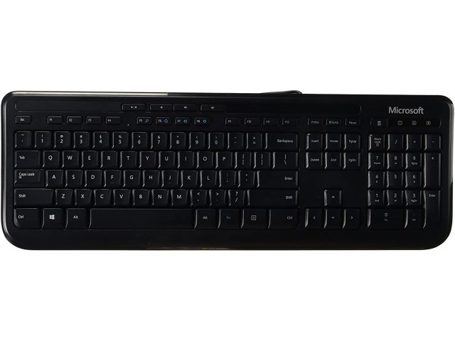 Tipkovnica MICROSOFT Wired 600, žična USB, crna, ANB-00021