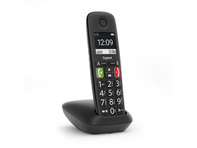 Telefon bežični GIGASET E290, crni