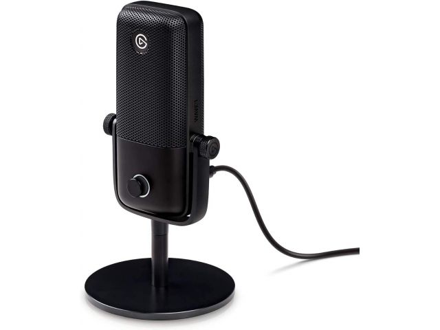 Mikrofon ELGATO Wave:1, Premium USB Condenser Microphone and Digital Mixing Solution, Anti-Clipping Technology, Tactile Mute, Streaming and Podcasting