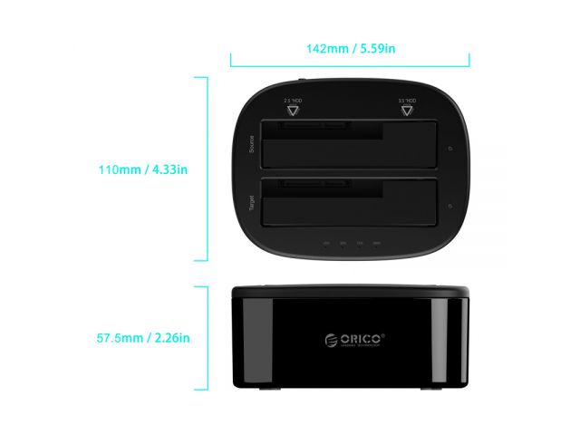 Docking stanica ORICO 6228US3-C, za 2.5