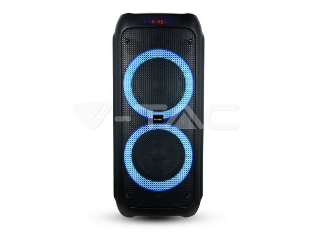 Bluetooth zvučnik V-TAC VT-6308-2, 40W s daljinskim upravljačem i mikrofonom, RGB, 3600 mAh
