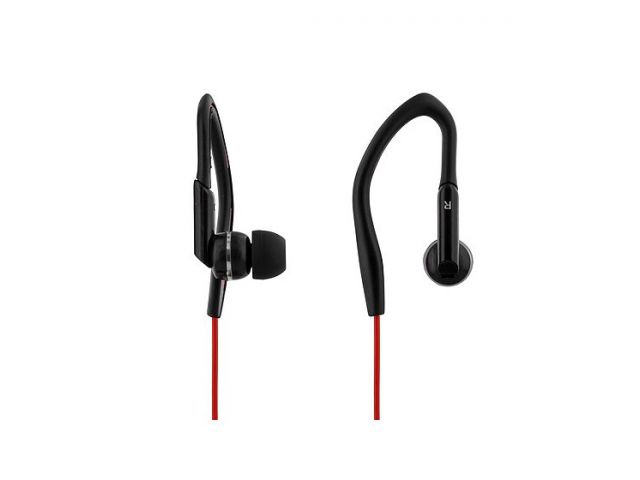 Slušalice STREETZ HL-292 in-ear sport, mikrofon, tipka za javljanje, odvojive kuke,1.2m, crveno - crne