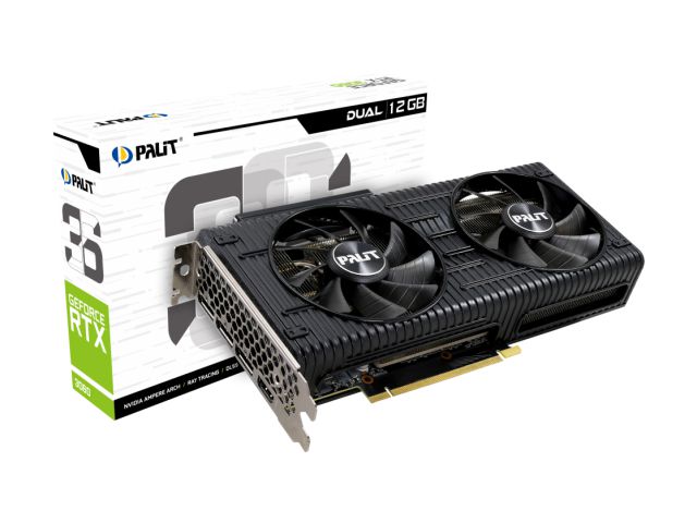 Grafička kartica PALIT nVidia GeForce RTX3060 Dual, 12 GB GDDR6, LHR
