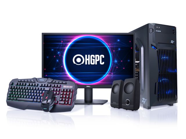 Računalni sistem HGPC Multimedia 101F718S4D, Intel Core i3 10100F, 8 GB, GT710, SSD 480 GB, FreeDOS + monitor DELL SE2422H + tipk + miš + zvučnici