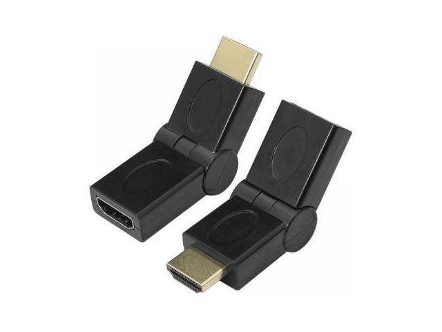 Video adapter SBOX HDMI(m) na HDMI(ž), 180°, crni